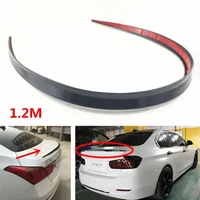 1.2M ABS Black Spoiler Carbon Fiber Accessory Car Spoiler Soft Car Rear Roof Trunk Spoiler Rear Wing Lip Trim Sticker