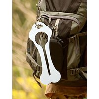 Bone Shaped Dog Poop Bag Holder with Carabiner Clip Hands-Free Pet Waste Bag Dispenser Portable Pet Waste Bag Holder