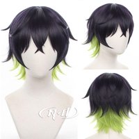 ND Oliver Aiku Cosplay Wigs Blue Anime Lock Cosplay Dark Purple Hair Wigs for Comic Con Coser Costume Theme Party Synthetic