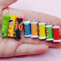 10pcs resin potato chip pendant, DIY jewelry making earrings, necklaces, keychains, jewelry accessories