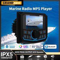 Marine RadioMP5 Player Boat Stereo For Yacht RV ATV UTV Golf Cart FM AM RDS Digital Media Audio Bluetooth IPX5 Waterproof