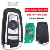 Sunshine CAS4 868/315/433mhz Car Remote Smart Key For BMW 1 3 5 7 Series CAS4 System Auto Vehichle Alarm Keyless KR55WK49863