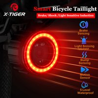 X-TIGER Bicycle Smart Auto Brake Sensing Light Waterproof LED Charging Cycling Taillight Bike Rear Light Warn Bicycle Tail light
