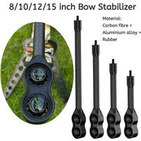 Compound Bow Stabilizer 8/10/12/15 Inch Carbon Shock Absorption Archery Balance Bar Damper for Shooting Arrow Targeting Hunting