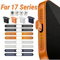 3pcs New Metal Speaker Dust Mesh and Dust Plug Set for iPhone 17ProMax, 17Pro, 17 | Type-C Dust Plug Anti-Dust Proof Cover