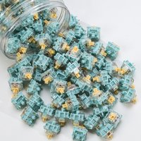 KBDiy Linear Silent Switch Sea Salt Lemon 5-PIN 47gf Pre Lubed POM Creamy Switches For Custom DIY 60% Gaming Mechanical Keyboard