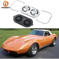 Car Chrome Steel Engine for Chevrolet Corvette 1967-1982 Master Cylinder Cover with Bails Gaskets Cap Replacement Accessories