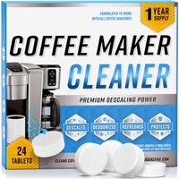 Coffee Machine Cleaner Descaler Tablets 24 Count,Coffee Maker Pot Descaling&Cleaning Tabs, Descale Drip Coffe&Espresso Machines
