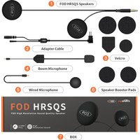 Fodsports HRSQS Speaker Headphone with Microphone Only Suitable for FX7 Motorcycle Helmet Bluetooth Intercom Headset
