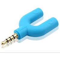 3.5mm Aux Male 3.5mm Plug Audio Cable U-shaped Audio Line Earphone Splitter Cable Colorful 2-way Jack Headset Splitter Earphone
