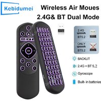 Air Mouse Remote Control Wireless Gyroscope 7 Color Backlit Mini Keyboard Dual Mode BT5.2 Backlight For Android Smart TV Box
