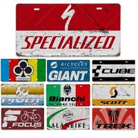 AliExpress NONE HD Tin Sign, Vintage Bicycle Brand License Plate Metal Wall Art, Retro Cycling Team Decor for Bike Shop Man Cave, Sport Brand Ti