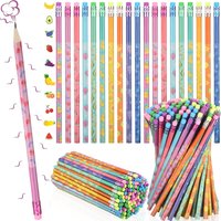 60 Pcs Scented Pencils with Eraser for Kids Graphite HB Colored Fruit Cylinder Wood Pencils with Fruit Elements for Kids Party