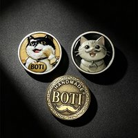 Custom Boti Cat Nameplate Inlaid Bottom for Shaving Brush Handles