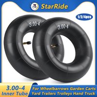 1/2/4pcs 3.00-4 Inner Tubes with TR87 Bent Valve Stem for Wheelbarrows Lawn Mower Garden Carts Yard Trailers 260x80 Tires