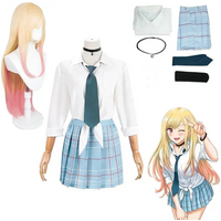 My Dress Up Darling Kitagawa Marin Cosplay Costume JK School Uniform Skirt Outfits Halloween Cosplay Costume Wig