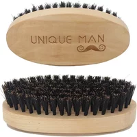 Wooden Hair Beard Brush For Men Natural Wood Comb Boar Bristle Mustache Brush Travel Men's Waves Brush Gifts Birthday Beard Care