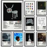 Posterdrucke New Drake Views Take Care Her Loss Hunde Musik Album Cover Leinwand Malerei Wand Kunst Bild Wohnzimmer Home Decor