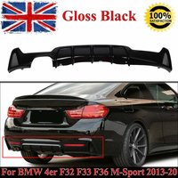 Diffuseur arrière adapté pour BMW série 4 F32 F33 F36 M Sport 2014 – 2020, Kit de carrosserie de cantonnière de pare-chocs arrière, Magickit noir brillant