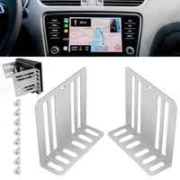 Car Double DIN Installation Kit Mounting Brackets 2PCS with Screws for Audio Fixing Car Double DIN Kit Metal Bracket for Radio