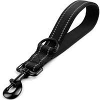Strong Short Dog Leash Heavy Duty, Padded Handle for Traffic Control, Reflective Leash for Medium and Large Dogs Walking Trainin