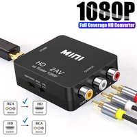 1080P HDMI-compatible To AV Scaler Adapter Video Composite Converter Box RCA AV to HDMI-compatible CVSB L/R Video Scaler Adapter