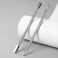 Stainless Steel Double Head Cuticle Pusher 1Pcs Non-Slip Nail Cuticle Remover Manicure Nail Art Tools