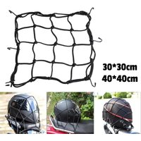 Heavy-Duty 6 Hooks Elastic Bungee Net Motorcycle Luggage Net Helmet Fuel Tank Holder Moto Accessories for Helmet Storage Black