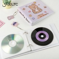 20 Capacity Hard CD Case Holder Organizer Cute Cartoon Bear Portable Carrying DVD Binder Collect Book Home Album Organizer
