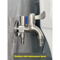 Washing machine faucet G1/2 interface, easy to open/close compression valve single hole installation faucet modern design