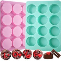 12-cavity cylindrical silicone mold / for DIY handmade soap molds, bath bombs, candles, and holiday gifts