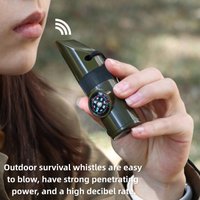 High Decibel Emergency Survival Whistle Built-in Compass Outdoor Camping Hiking Emergency Safety Signal Whistle