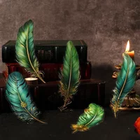 5Sheets Retro Foil Bronzing Sticker Angel Feather Material Handbook Package Collage DIY Supplies Scrapbook 189*102mm