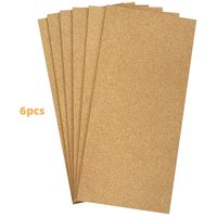 6-Piece Cork Board Bulletin Board with Adhesive Backing 17x8inch (43.18*20.32cm), (6mm) 0.236inch Thick Self-Adhesive Cork Board, Suitable for Wall, Home, Office, School Cork Board Vision Boards,