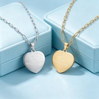 Hot Sale Heart-Shaped Pendant Necklace "We'll Be Alright" Stainless Steel Engraved Message Necklace Women's Gift Jewelry