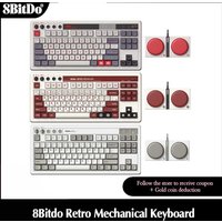 8Bitdo Retro Mechanical Keyboard,Bluetooth/2.4G/USB-C Hot Swappable Gaming Keyboards,Game Accessories for Windows and Android
