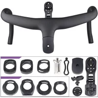 AliExpress NONE 1:1 5D ACR Full Internal Routing Cable Carbon Fiber Road Bike Handlebar 400mm 420mm 440mm Integrated Handlebar Computer Mount