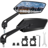 AliExpress NONE Pair Of Bike Mirrors, Bike Mirrors For Handlebars, 360-Degree Rotating Rear View Glass Lens, Safe Riding Mirrors
