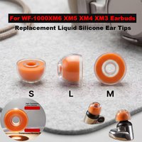 Replacement Liquid Silicone Ear Tips Compatible with WF-1000XM6 XM5 XM4 XM3 Earbuds S/M/L Soft Sponge Noise Canceling Ear Tips
