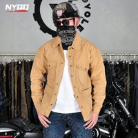 VOLERO Motorcycle Riding Suit Men's Casual Retro Motorcycle Jacket Shirt Four Season Windproof and Fall Proof Suit Long Sleeved