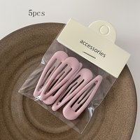5pcs Cute Sweet Girly Heart Colorful Hair Clips Simple Stylish Bangs Side Hair Clips BB Clips