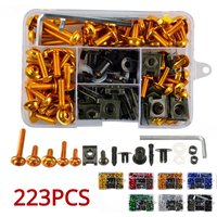223pcs Complete Fairing Bolts Kit Fastener Clips Screw Nut Kit Set Fit For YZFR1/R3/R6 R25 FZ1/6/8 MT NMAX TMAX XMAX XJR FJR YFZ