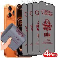 Matte Ceramic Privacy Screen Protector For iPhone 15 14 13 12 11 16 17 Pro Max 15 Plus Air Anti-spy Tempered Film iPhone SE 2022