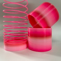 Gradient Pink Magic Rainbow Spring Toy (1/3/6PCS), Elastic Plastic Spiral Fidget Toy, Creative Party Favors for Kids