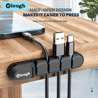 USB Cable Organizer Cable Winder Desktop Tidy Management Silicone Clips Cable Holder for Mouse Headphone Wire Organizer