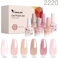 Venalisa – Kit de vernis à ongles Gel couleur rose gelée, semi-transparent, sans HEMA, auto-nivelant, couleur chair, rose naturel, ensemble de manucure