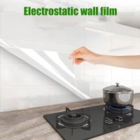 Transparent Static Oil-proof Kitchen Sticker Glue-free Wall Protective Film Waterproof Anti-grease Sticker Kitchen Cleaning