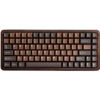 YUNZII WOOD84 Wireless Mechanical Keyboard, 75% Walnut RGB Backlit Wooden Keyboard, Tray Mount Hot-swap PBT Keycaps for Mac/Win