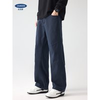 DUKEEN Men's Straight-Leg Pants In A Denim Wash 2025 Autumn New Lyocell Fibre Vintage Style Casual Loose Fit Trousers