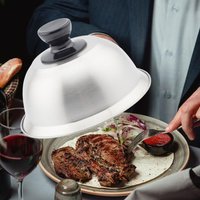 Stainless Steel Frying Pan Covers Sandwiches Steak Barbecue Burgers Round Pot Lids Cover Cheese Melting Dome Griddle